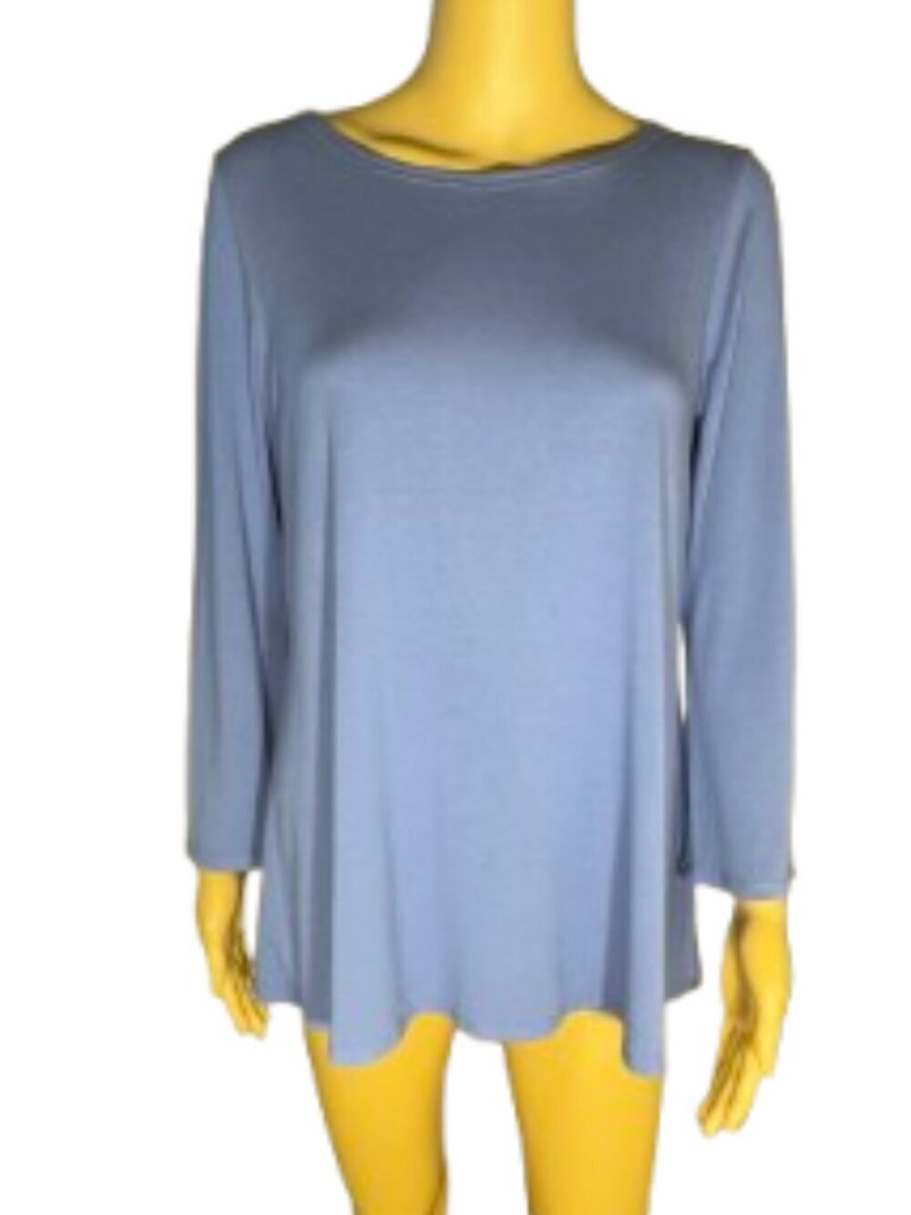 Eileen Fisher Periwinkle/Lavender Long-Sleeve Pullover Top Large Petite